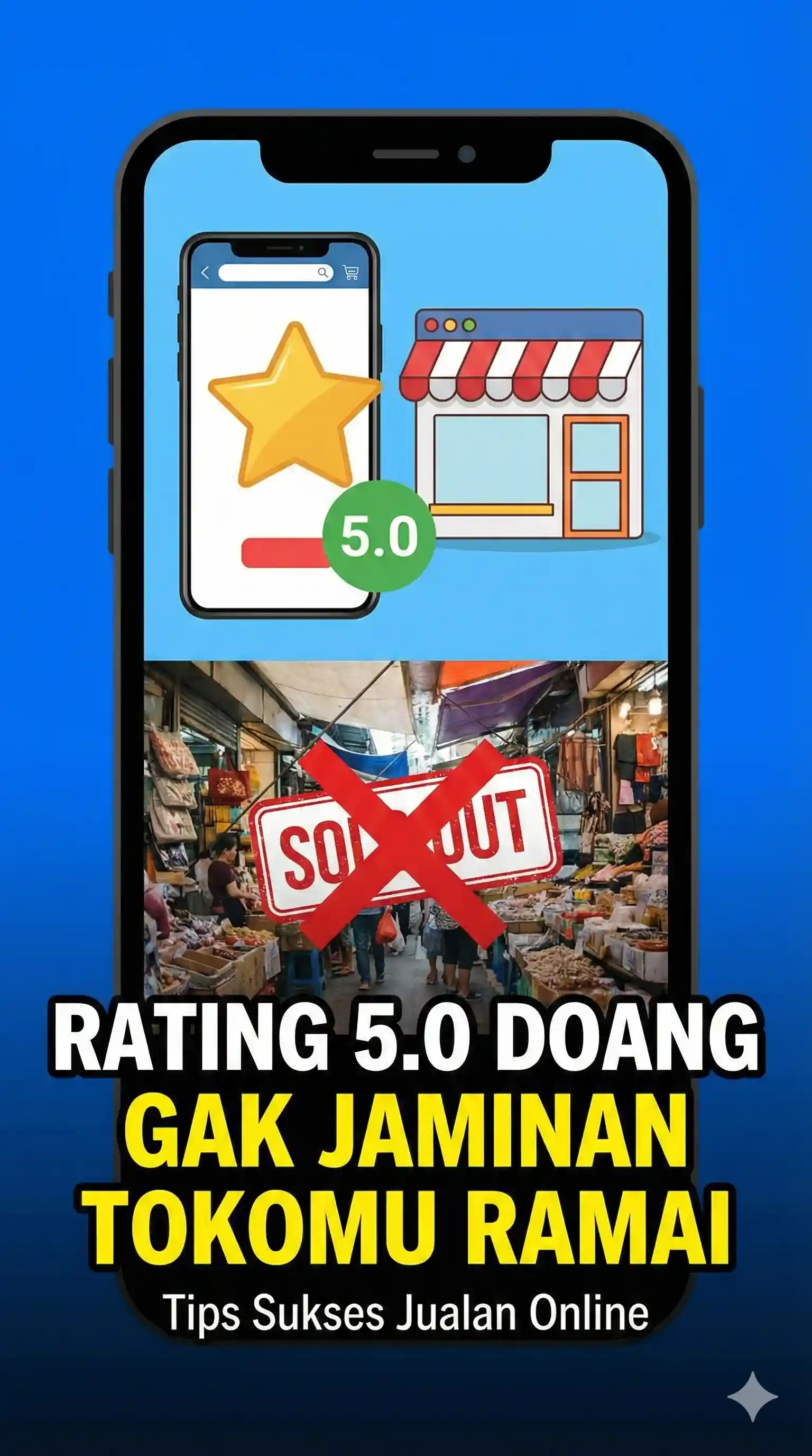 Rating 50 doang gak jaminan tokomu ramai! 